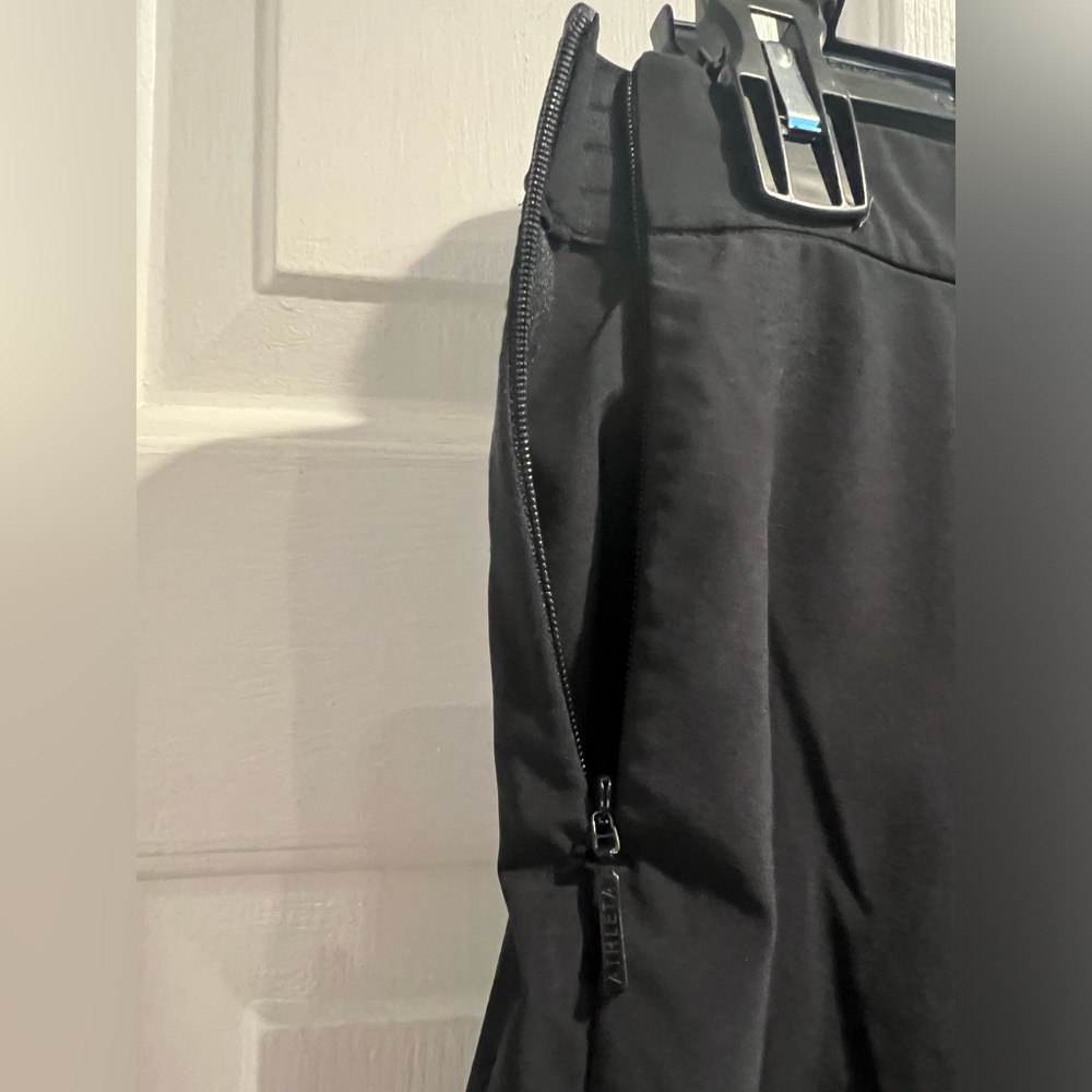 Athleta Wrap Front Skort / Solid Black With Zip P… - image 5